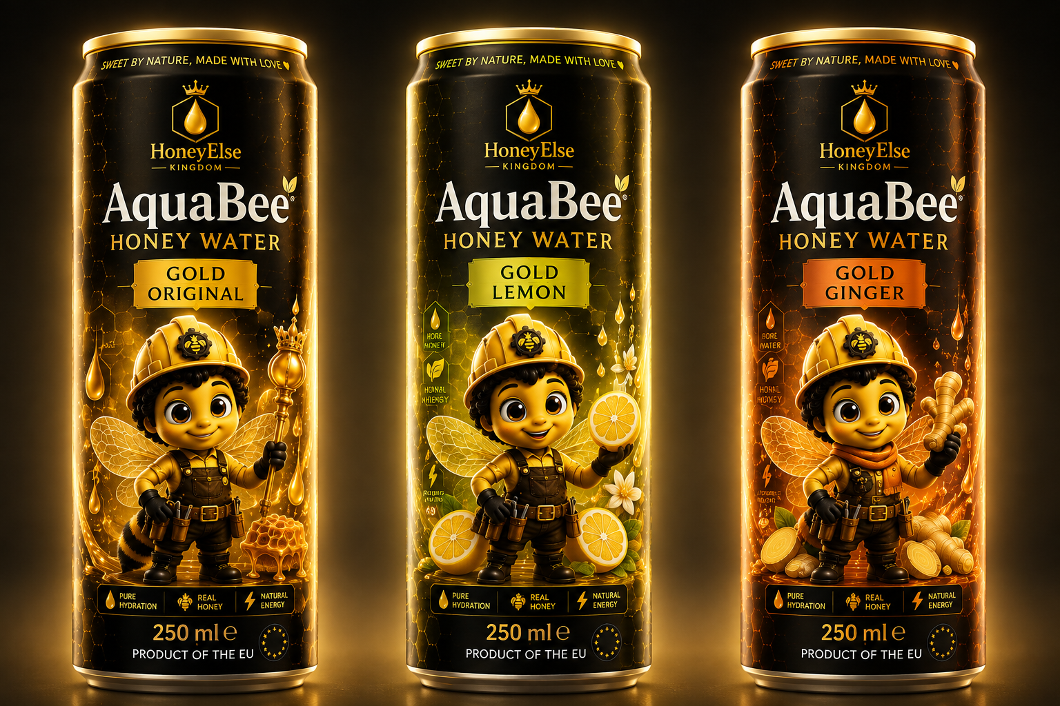 AquaBee Honey Water – Ginger 250 ml